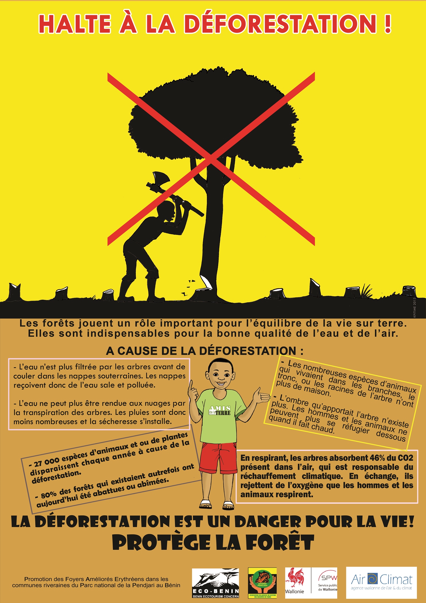 Poster halte a la deforestation