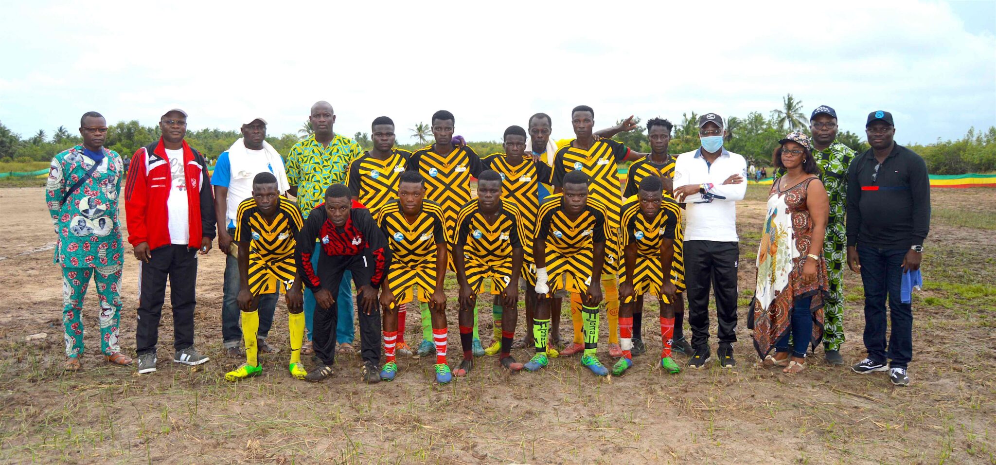 Lire la suite à propos de l’article Football et Biodiversité : Eco-Bénin apporte son soutien au « Tournoi de détection des talents » dans le site de la Bouche du Roy