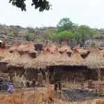 Cases rondes dans le village de Tanéka Béri