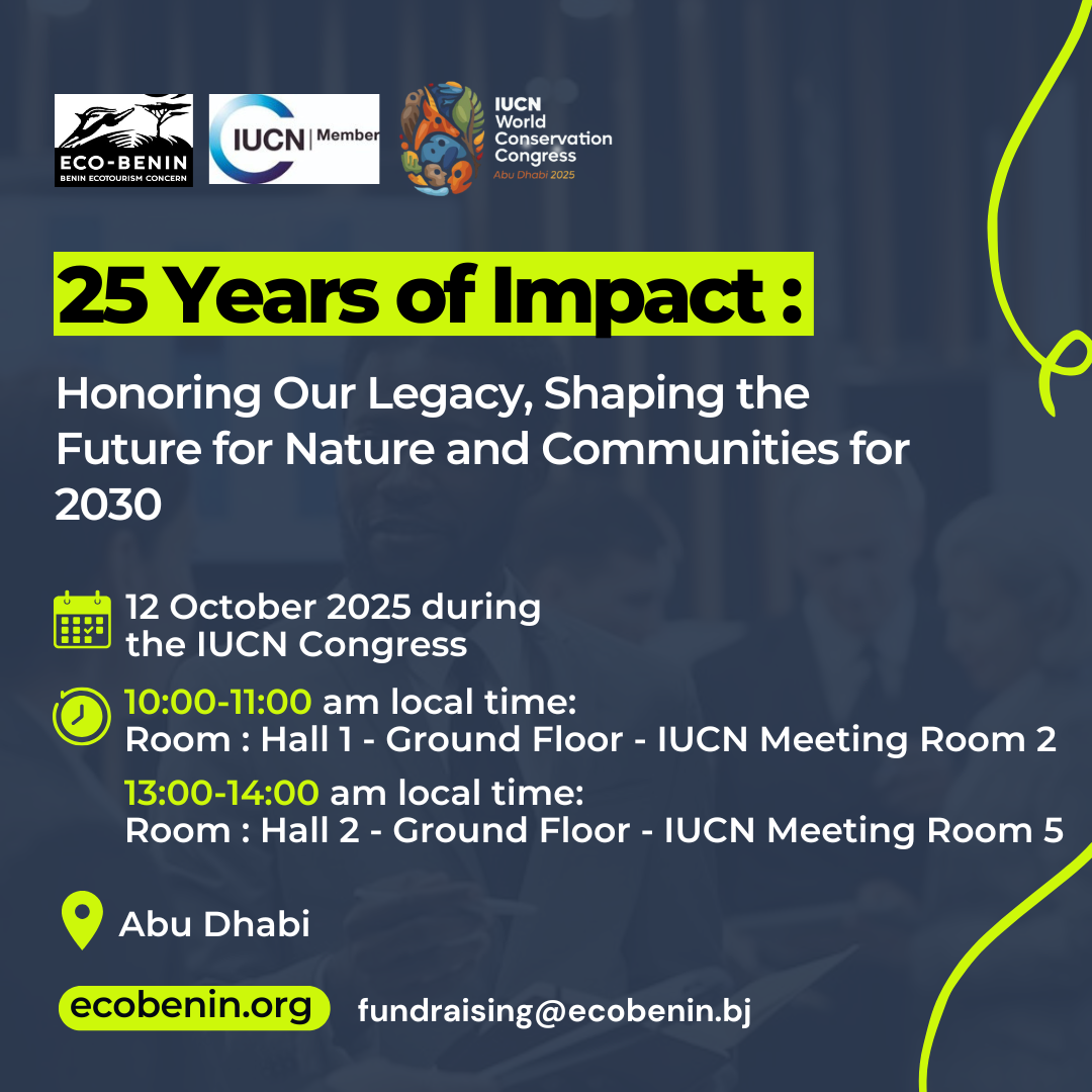 Lire la suite à propos de l’article Invitation à notre session spéciale : 25 ans d’impact et vision 2030 au Congrès mondial de l’UICN